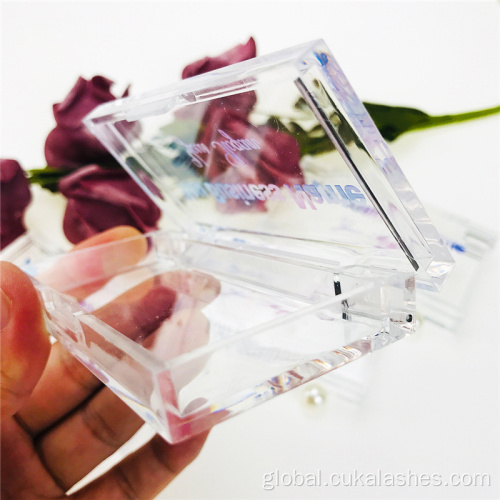 Plastic Lash Box custom eyelash packaging rectangle acrylic lash case Supplier
